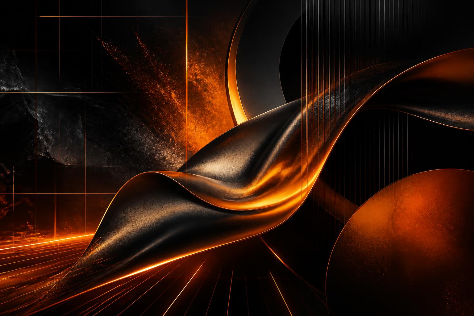 Abstract ember-lit composition representing NXQ's design-led marketing